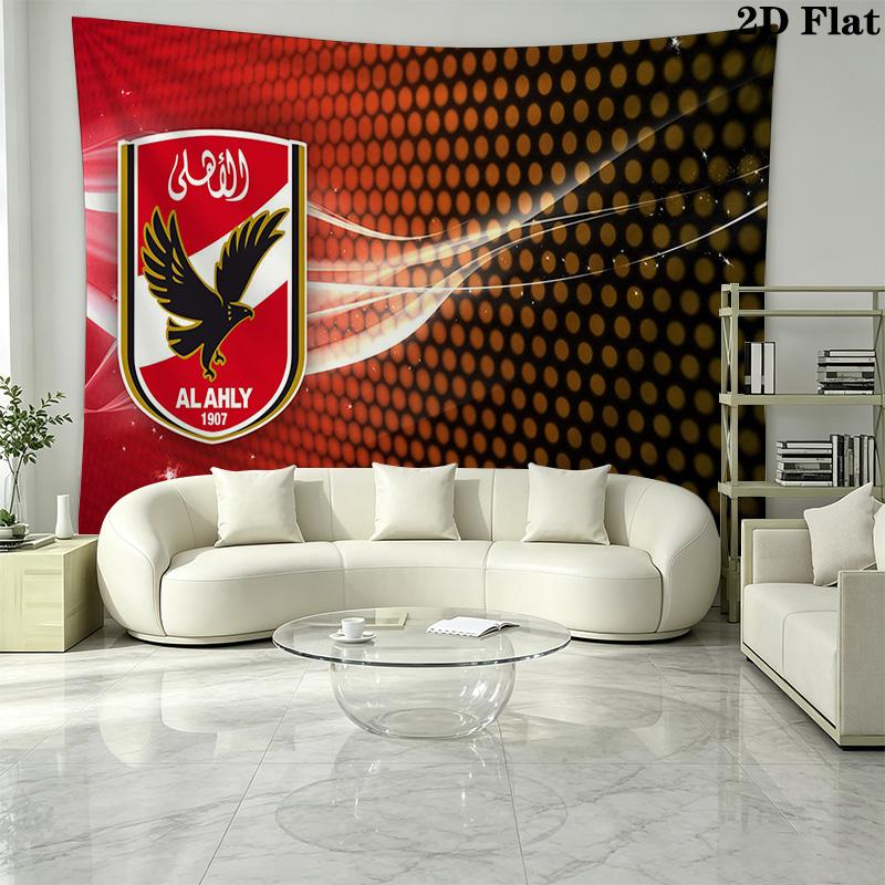 Al Ahly Sporting Wall Tapestry Aesthetic Wall Hanging Printed Fabric Blanket Decorative Tapestries for Bedroom Living Room Home Decor