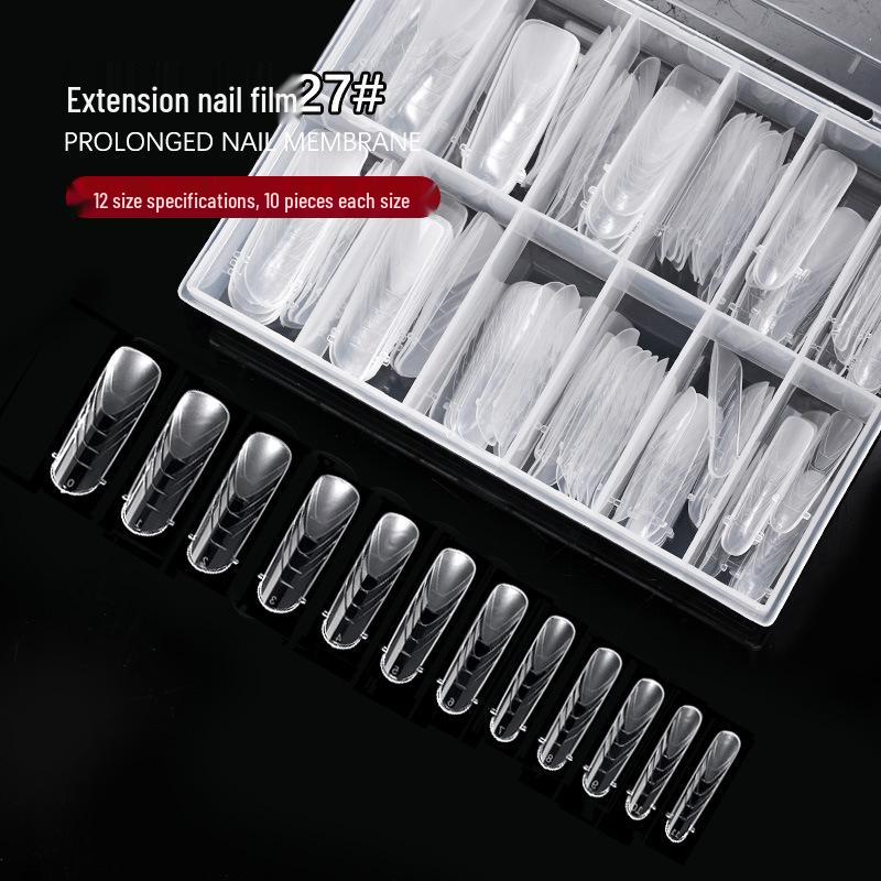 Nail Crystal Extension Mold: 120-Piece Boxed Gel Nail Tips with Scale