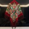 Women's Russian Retro Ethnic Style Tassel Shawl: Versatile Large Scarf for Spring & Autumn, Ideal for Chaka Salt Lake Travel Photography