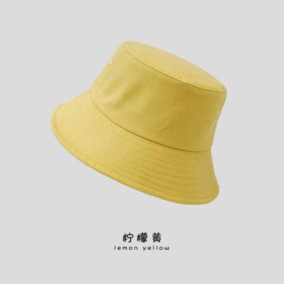 Einfarbiger Fischerhut Damen vielseitig literarisch Frühling und Sommer Beckenhut leichtes Brett Sonnenschutz Sonnenhut