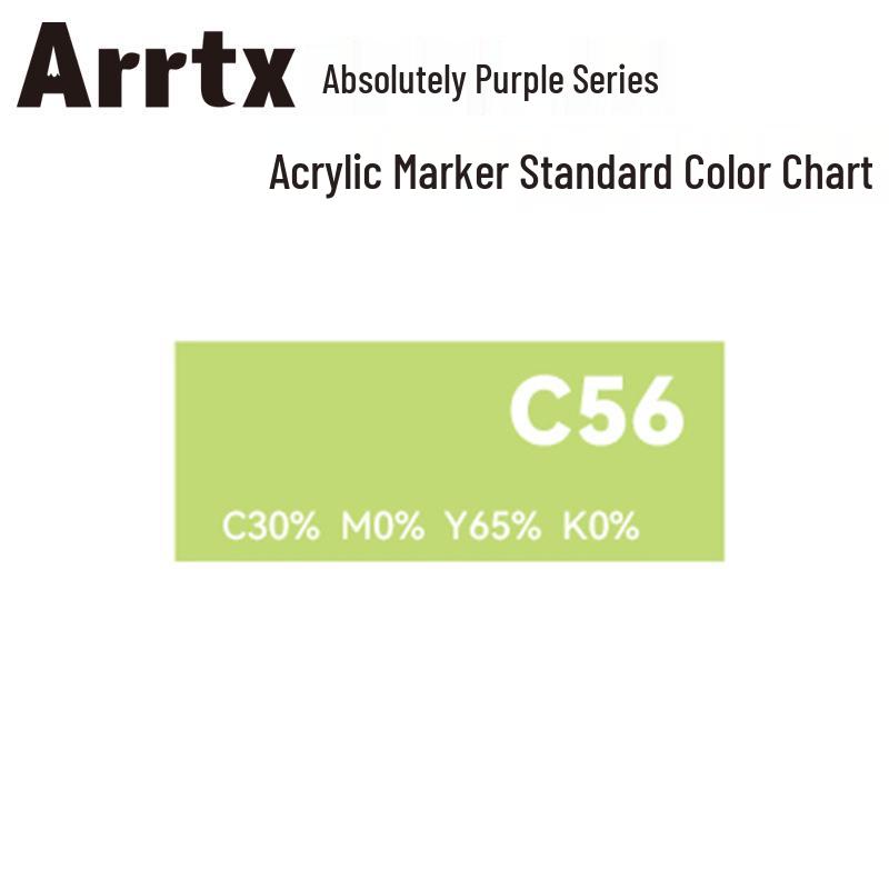 Arrtx Ataishi Akrylový marker s měkkým hrotem, Jeden kus, Absolutní fialová, Styl A/B, 30 barev, Voděodolný, Rychleschnoucí, Krycí.