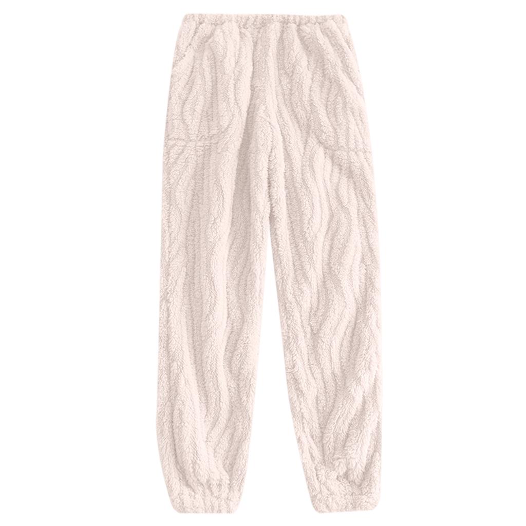 Women's Fashion Fleece Line Thickened Long Pajama Pants