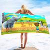 Cartoon Zoo Series Seaside Vacation Beach Towel Swimming Bath Towel Sports Towel