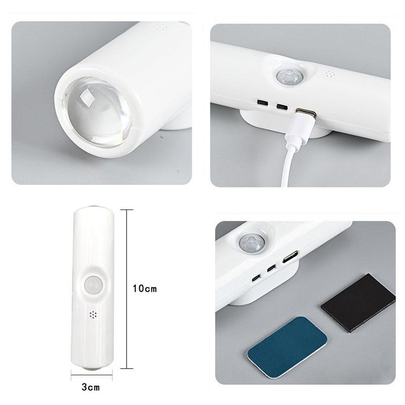Intelligentes RGB-Verlaufs-Nachtlicht Magnetischer Bewegungssensor Wiederaufladbare Wandleuchte für Schlafzimmer Badezimmer Schrank Garten Heimdekoration