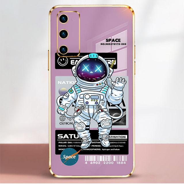 

Цветной чехол с покрытием для Samsung Galaxy S22 Ultra S21 FE S20 Plus S10 Note 20 10 M62 M53 M51 чехол для телефона Fashion Cool Astronaut Samsung M30s(M21)