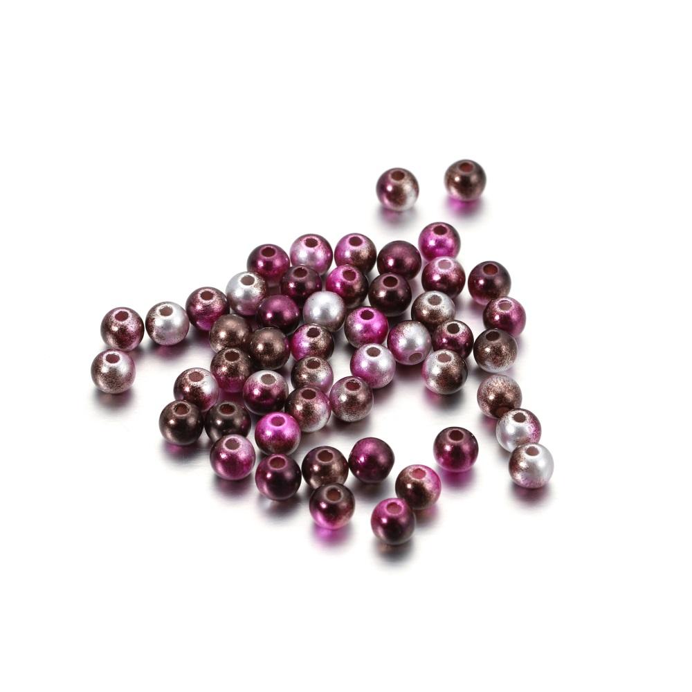 50-400Pcs 3-12mm Colorful Acrylic ABS Imitation Pearl Bead Loose Spacer Beads for DIY Bracelet Necklace Jewelry Making Supplies