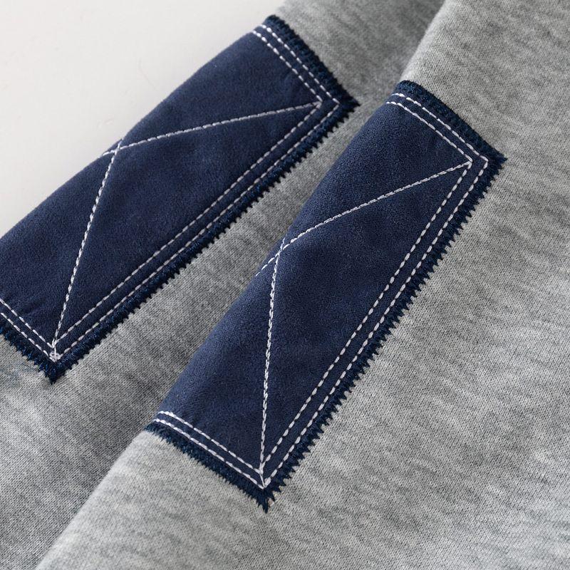 Boys' False Two-Piece Sweaters Spring and Autumn K-style Children's Clothing Kids Sleeve Patch Clothes Baby Boys' Pullover Tops