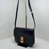 [Pre-Owned] Classic Box Polished Gold Buckle Leather Tofu Bag Shoulder Bag Crossbody Bag Medium - Very Good #RKKJT8