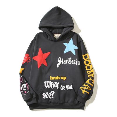 Y2k Graffiti Stars Letter Foam Streetwear Baggy Fleece mikiny pre mužov a ženy Pulóver Ropa Hombre Sudaderas Mikiny