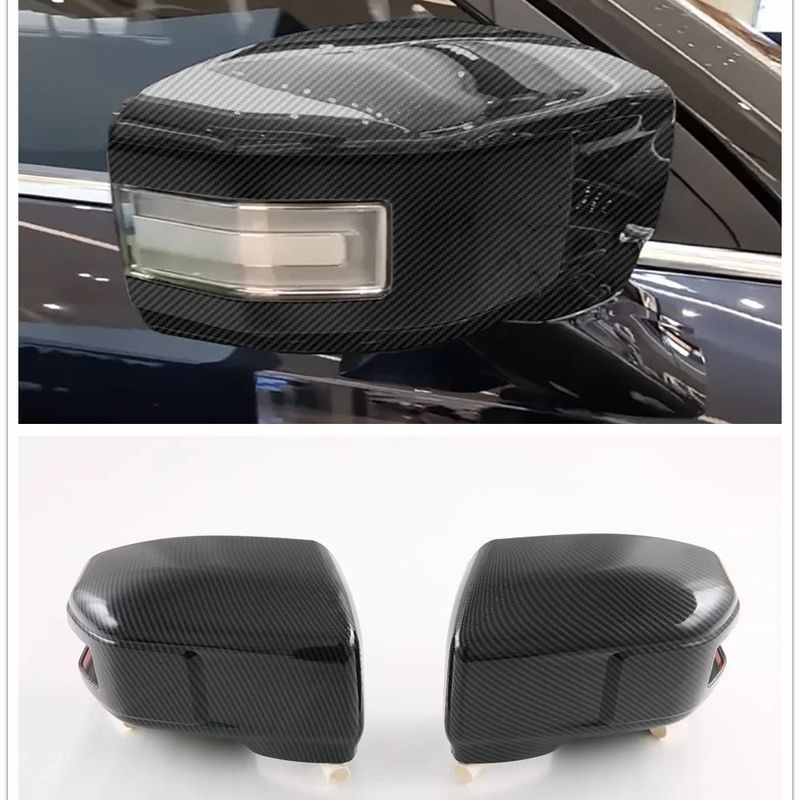 For SsangYong Torres J100   2024 ABS Carbon Fiber Black Rearview Mirror Cover Frame Trim Sticker Car Styling Accessories