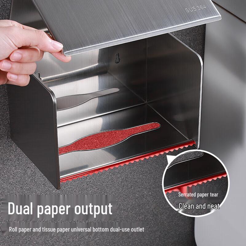 Honggong Edelstahl Toilettenpapierhalter ohne Bohren