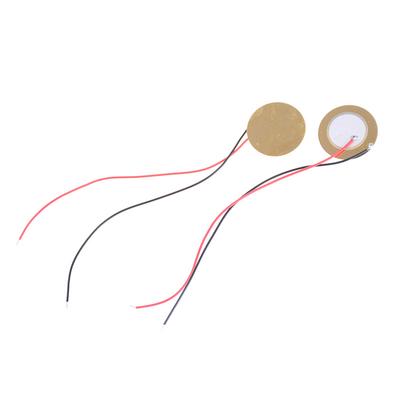 10ks 20mm Piezo Elements Bzučák Siréna Snímač Spouštěcí buben Kotouč + drát měď