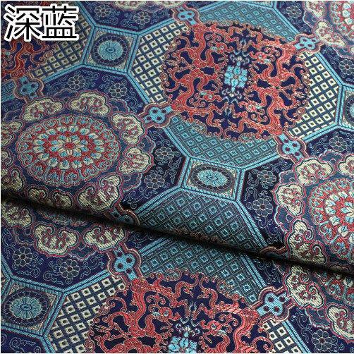 Thick Chinese Brocade Fabric With Dragon Pattern Material For Sewing 100% Polyester DIY Gift Box Sewing Packaging Cloth