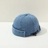 Blue Denim Melon Cap Baby Dome Brimless Hat 1-3Y Kinder Beanie Kordelzug Bonnet Fashion Kids Landlord Hat Hip Hop Docker Caps