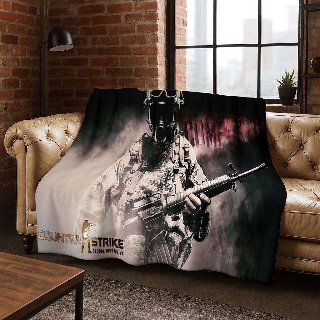 26 Style CS GO Game Counter Strike Gamer Flannel Blanket,Warm and Cozy Soft Throw Blanket for Home Bedroom Bed Sofa Cover Gift
