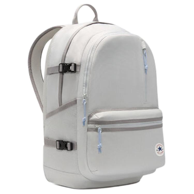 Converse Straight Edge Polyester Backpack Regular Unisex Gray Fossil 10021138-A14
