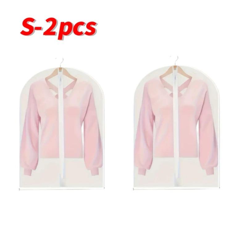 Storage Dust Cover Waterproof Visible Moisture-proof Mildew Proof Hanging Pocket Coat Suit Hanging Cotton Jacket Bag Long Style