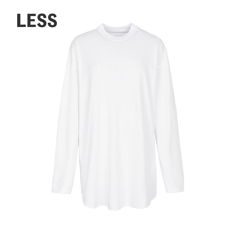 LESSLESS 2026 Spring Collection Loose Fit Round Neck Long Sleeve T-Shirt M