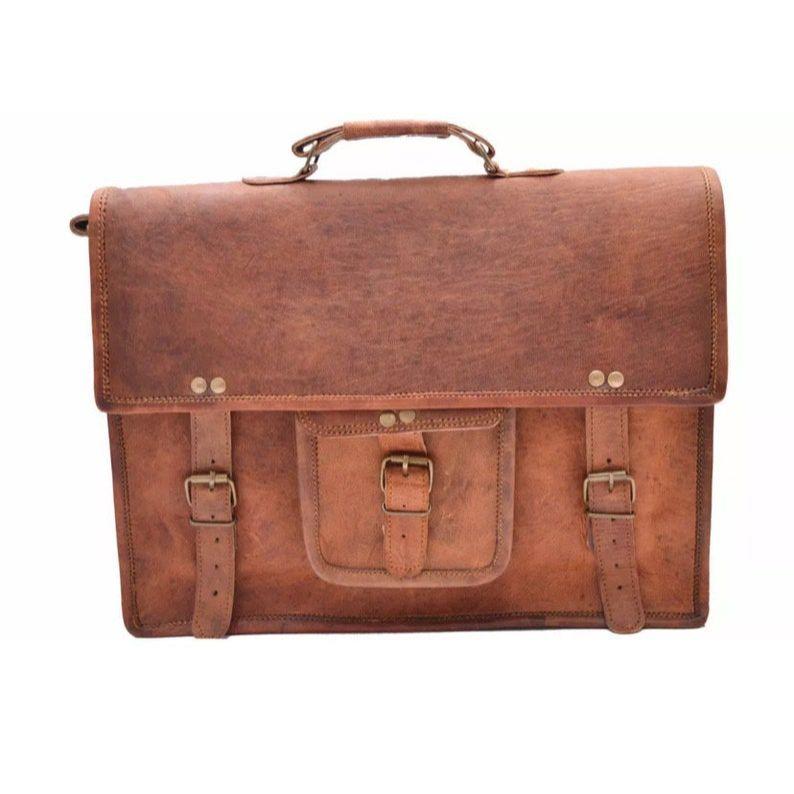 

Кожаный портфель-мессенджер для ноутбука для мужчин, кожаная сумка-слинг, кожаная сумка через плечо, идея для подарка 13 x 10 x4 in