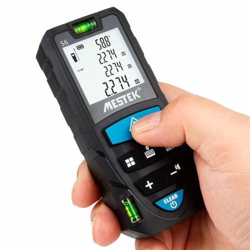 Rakuby Distance Meter, 50m/70m/100m Measurement Range, Distance/Area/Volume/Continuous Measurement, Portable, Compact, Easy to Use, DIY Surveying Equi