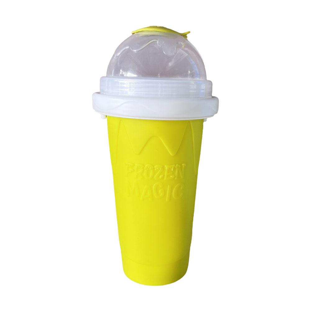 

Quick-Frozen Slushy Maker Cup Large Capacity Slushie Cup For Homemade Smoothies Juice Ice Cream Maker Squeeze Cup Cooling Bottle жовтий