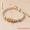 No Self-Woven Bracelet Tied Peace Buckle Lucky Beads Couple Red Rope Men's and Women's Birth Year Easiest for Match Carrying Strap Gift