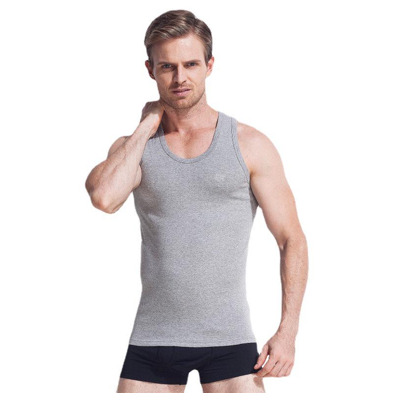 Septwolves Men's Pure Cotton Elastic Sports Vest - White