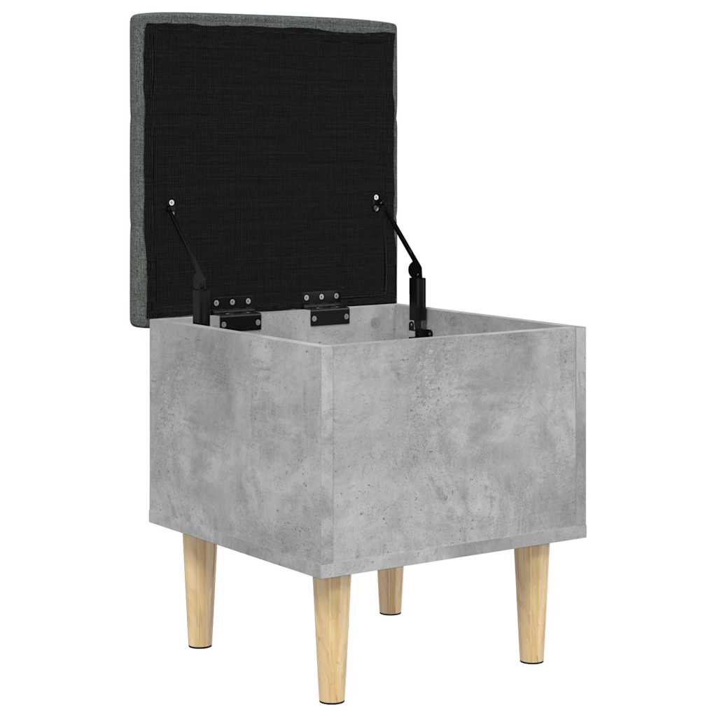 Storage Bench Concrete Gray 42x42x46 Cm Engineered Wood