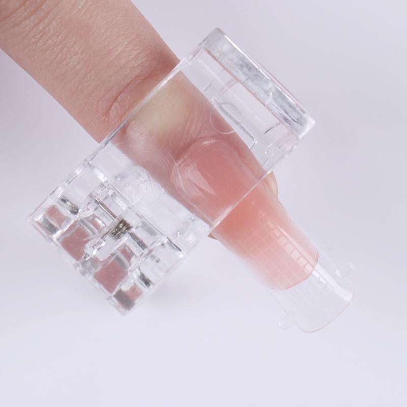 Nail Tips Clip Transparent Finger Poly Quick Building Gel Extension Nails Art Manicure Tool