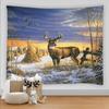Forest Elk Decorative Tapestry Home Wall Decor Office Living Room Tapestry