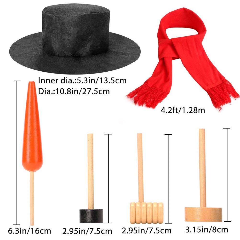 13-teiliges/Set Outdoor Schneemann Dekorationszubehör-Set Winter Weihnachtsdekorationsset für Kinder