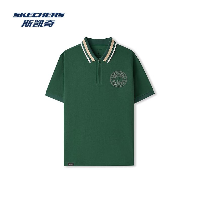 Skechers Men s L226M040 Loose-Fit Knit Polo Shirt XL