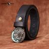 Retro Distressed Frosted Buckle Belt for Men Genuine Leather Smooth Buckle Trendy Fashion Genuine Leather Cowhide Belt
