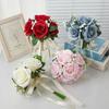 Silk Flowers Bridal Bouquet Artificial Roses Artificial Silk Flower Bouquets  Women Girls
