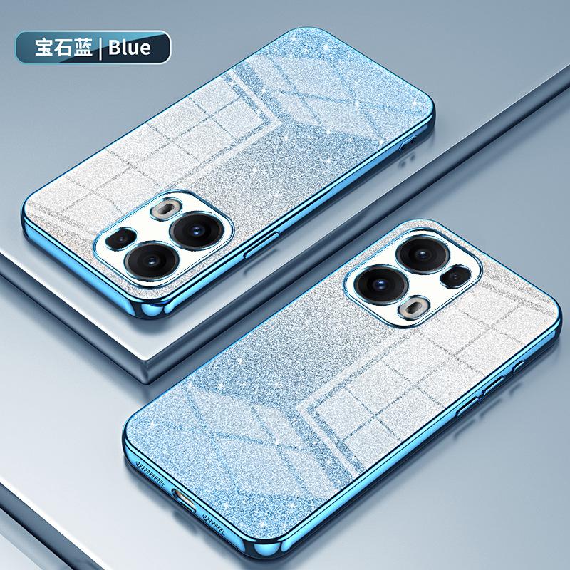 Applicable to OPPO Reno15Pro electroplated glitter mobile phone case Reno14Pro transparent Reno13 protective case