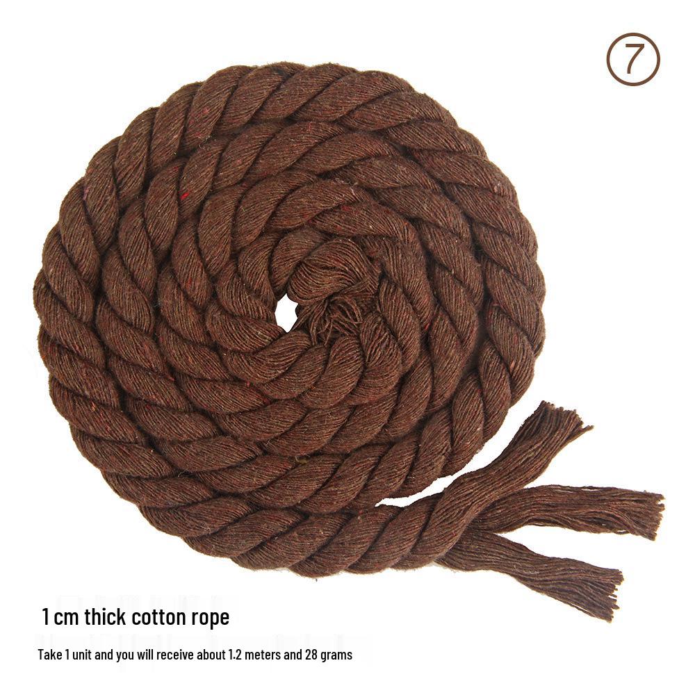 10mm Colored Cotton Rope - 1cm Thick Braided Rope for DIY Crafts, Weaving, Curtain Bundling, and More