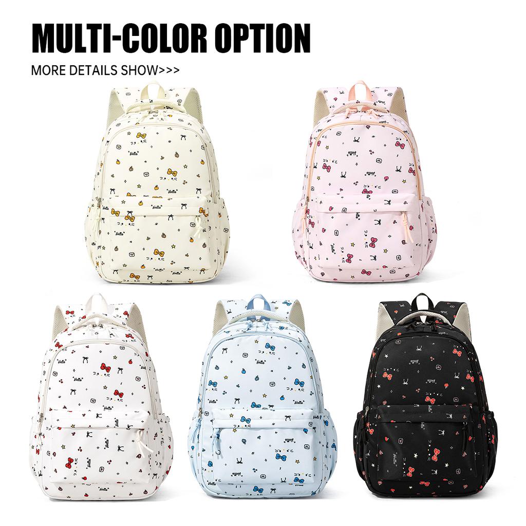 Cute Cat Schoolbag For Junior High School Girls, High-Looking Cartoon Backpack For Elementary School Girls In Grades Three To Six