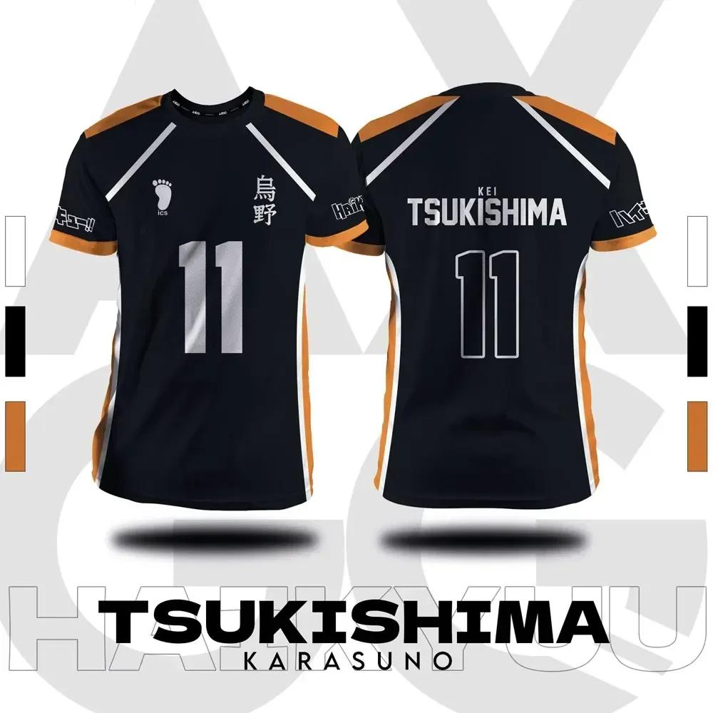 Haikyuu Fukurodani Hinata Cartoon Anime Cosplay Pánské tričko s krátkým rukávem Dětské tričko Oblečení Unisex Topy Nové módní dámské tričko