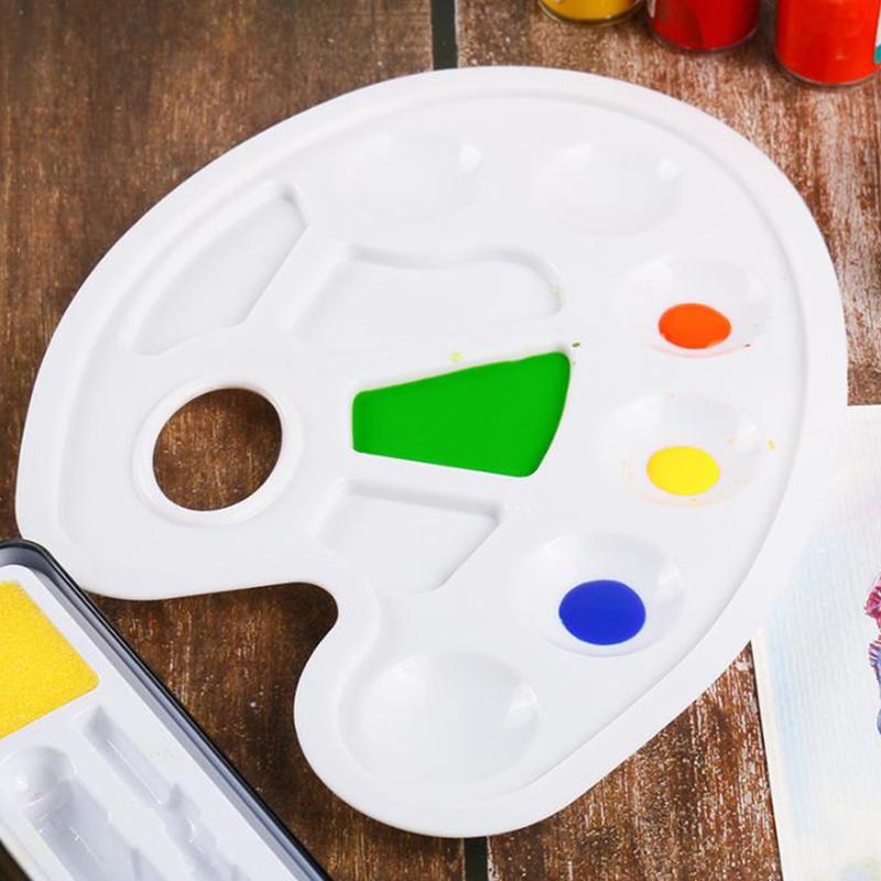 1PC Painting Palette Reusable Clean Easily Plastic Paint Tray Art Supplies Essential for Painting Enthusiasts Office School  ZYF