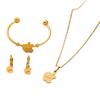 Stainless Steel Jewelry Set: Exquisite European & American Style Bracelet, Earrings, and Necklace