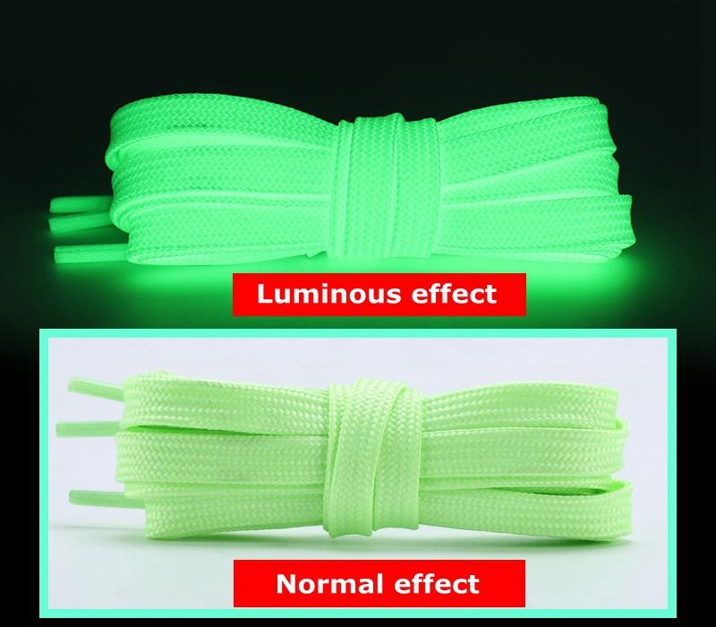 Luminous Shoelaces Athletic Sport Flat Canvas Shoe Laces Glow In The Dark Night Color Fluorescent Shoelace Shoe Accessories