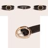 Sweet Womens Faux Leather Belt With Pattern And Alloy Buckle For Casual Wear