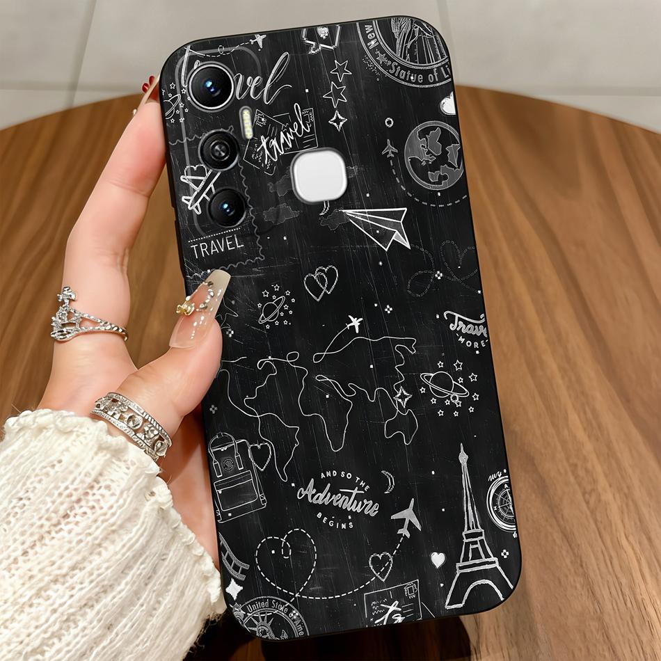 

Various Style Cover For infinix Hot 11 11S Phone Case Soft Matte Silicone Lightweight Bumper Shockproof Black Protective Covers Hot 11S NFC&Matte Silicone