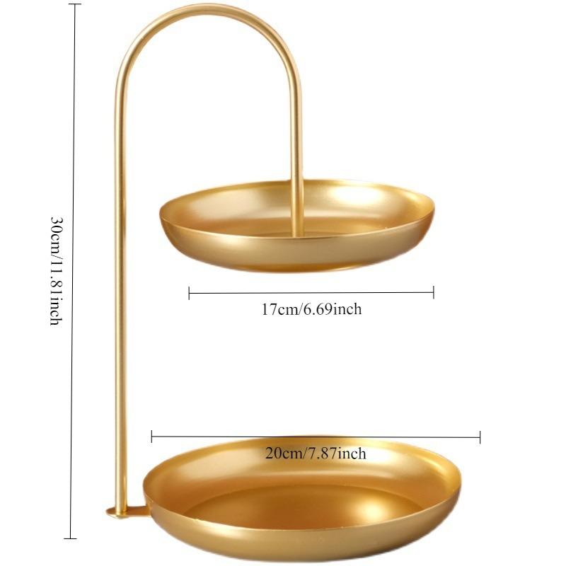 Nordic Iron Art Tray Multi-layer Fruit Plate Creative Home Candy Dish Coffee Table Platter Multifunctional Storage Organizer