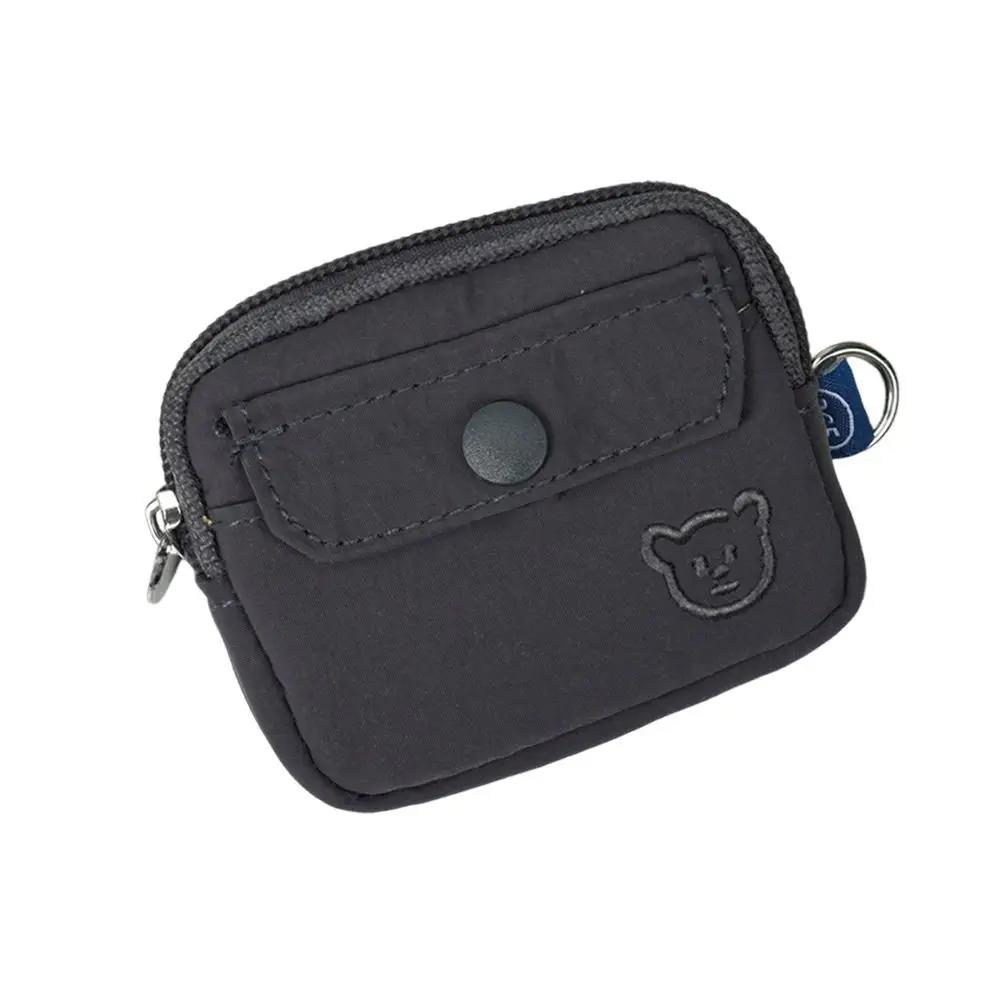 

Новый нейлоновый кошелек для монет на молнии, многоцелевой маленький кошелек, сумка для наушников темно-серого
