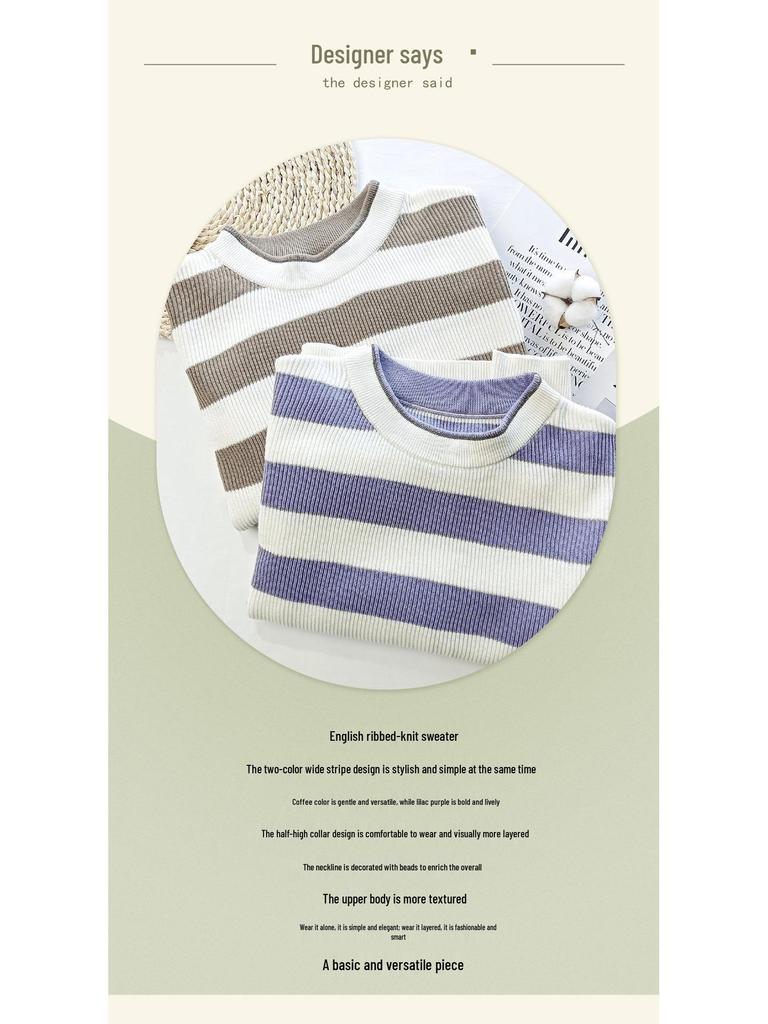 YIJIAN Women's Casual Striped Knit Sweater - Spring Fashion Staple