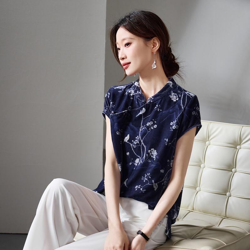 SOFSIL 2026 New Chinese Style Silk Printed Shirt