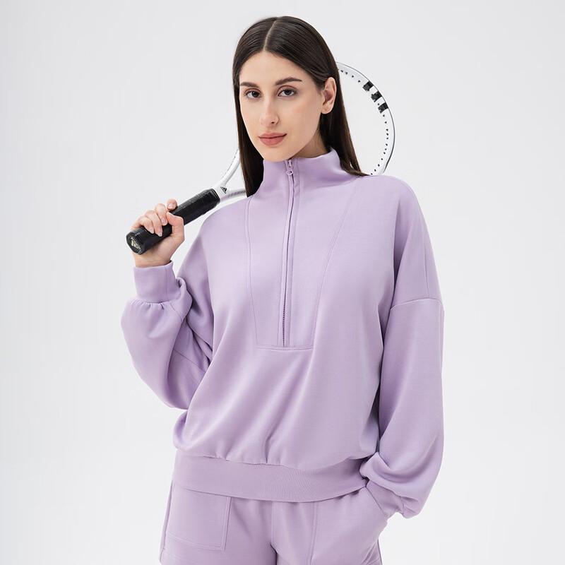Yudong Women s Modal Air Layer Loose Stand-Collar Yoga & Fitness Top L