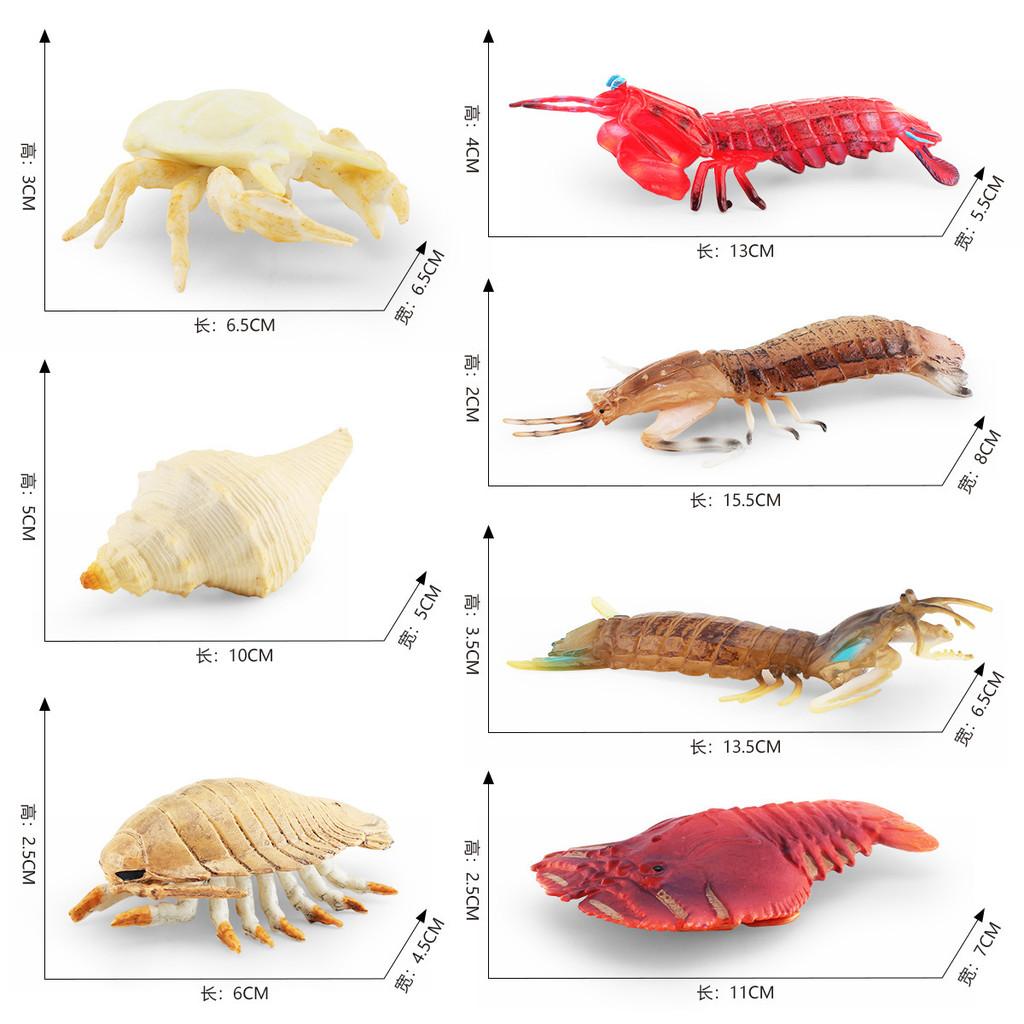 Realistic And Durable Pvc Ocean Creature Model Collection Featuring Snowman Crab And More