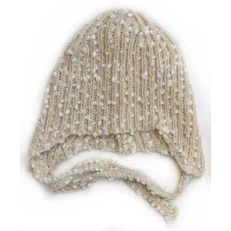 

Милая шапочка для девочки с косичками и козырьком, зимняя теплая вязаная шапка с ушками, модный бини для малыша, мягкая пряжа, вязаная крючком шапочка для младенца бежевый